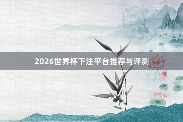 2026世界杯下注平台推荐与评测